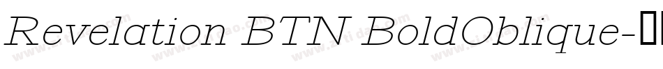 Revelation BTN BoldOblique字体转换